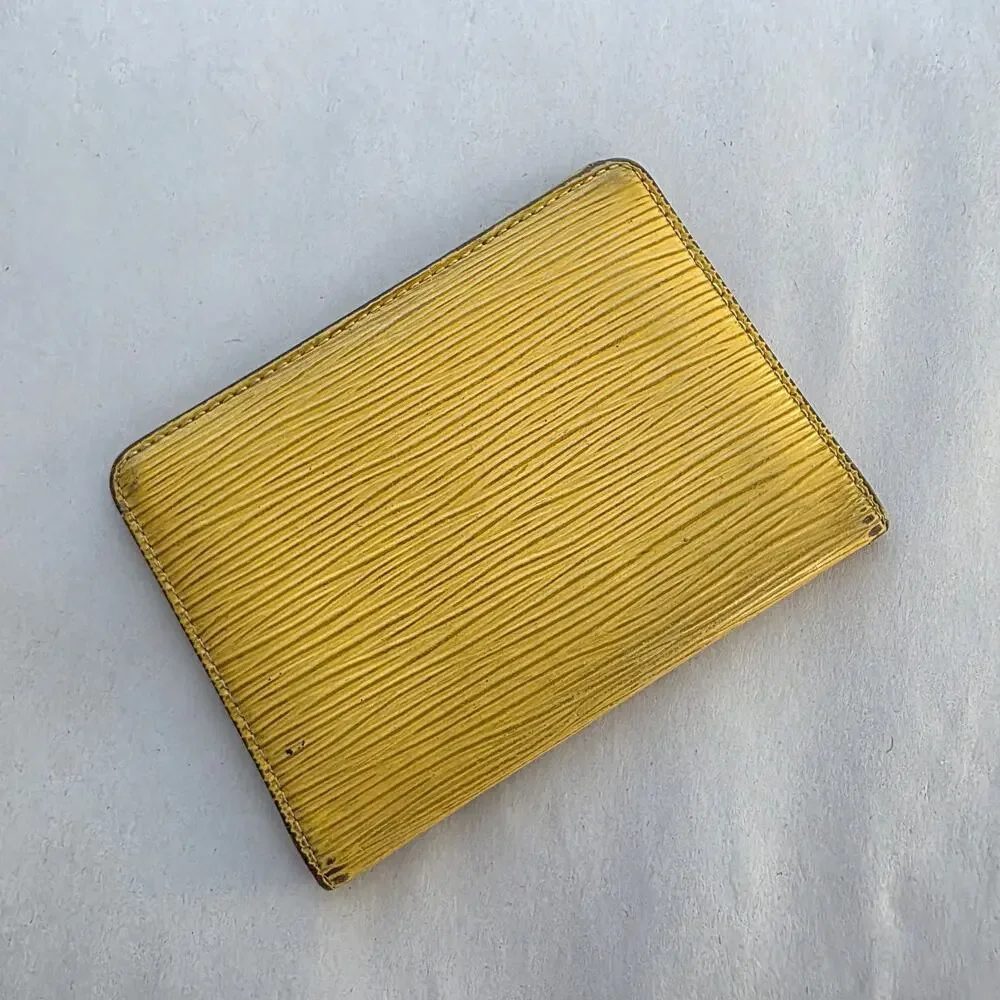Louis Vuitton Yellow Epi ID Credit‎ Card Holder SP0030